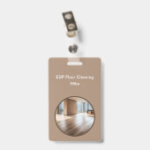 Badge Service De Nettoyage Du Sol Insignes De Travail Mo (Arrière avec clip)