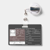 Badge Service de sécurité privé (Arrière avec rétractable)