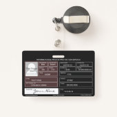 Badge Service de sécurité privé (Back with Retractable)