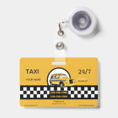 Badge Service de taxi (Face avec clip rétractable)