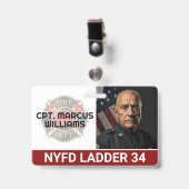 Badge Service d'incendie | Membre principal (Avant avec clip)