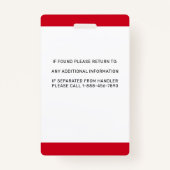 Badge Service Dog In Training ID Photo Logo Personnalisé (Dos)