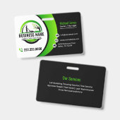 Badge Service professionnel d'entretien de pelouse vert (Avant & arrière)