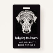 Badge Services aux animaux de compagnie de l'entraîneur (Devant)