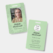 Badge Services de doula de script vert sauge (Avant & arrière)