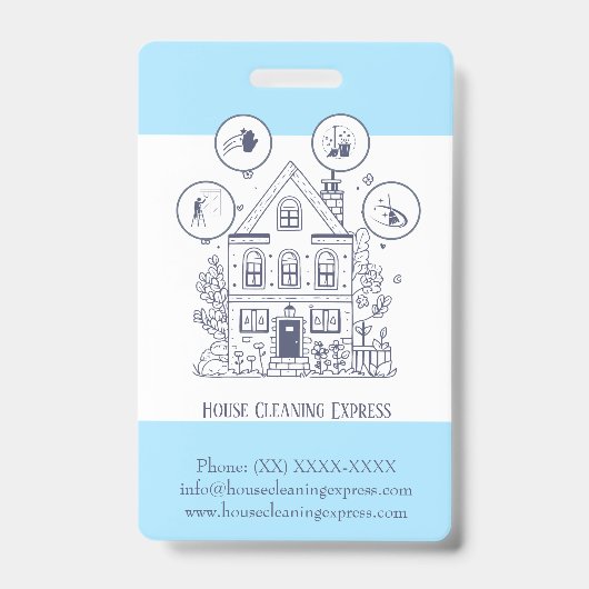 Badge Services de nettoyage de maison charmants (Avant)
