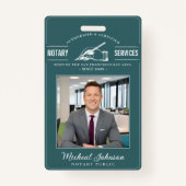 Badge Services Nota Vintage Professionnel Turquoise Pers (Devant)