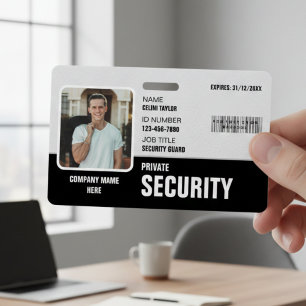 Badge Sharp & Professional : ID de garde de sécurité per