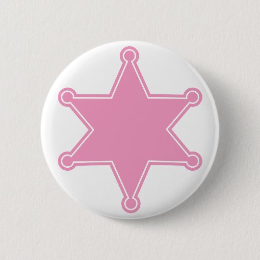 Badge Sheriff Rose - Concevez Votre Propre Bouton (Devant)