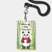 Badge "Si j'ai besoin d'aide :" Carte d'identité (Face avec cordon)