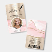 Badge Signature d'un prêt public par un notaire Nom de l (Front & Back)