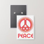 Badge Signe de paix psychédélique linéaire graphique Etr (Recto/Verso)