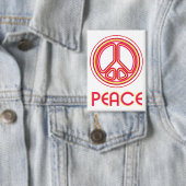 Badge Signe de paix psychédélique linéaire graphique Etr (Insitu)