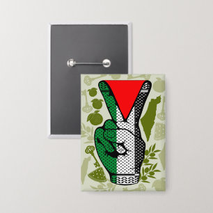 Badge Signe de victoire à la main Résistance Symbole du