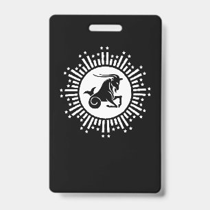 Badge Signe du zodiaque Capricorne Chèvre Dessin de rafa