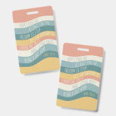 Badge Signet du devis d'éducation à l'école d'accueil (Front & Back)