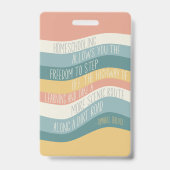 Badge Signet du devis d'éducation à l'école d'accueil (Back)