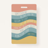 Badge Signet du devis d'éducation à l'école d'accueil (Devant)