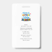 Badge S'il vous plaît être patient J'ai un nom d'autisme (Back)