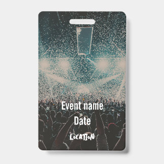 Badge Silhouette de la foule d'un concert VIP tout accès