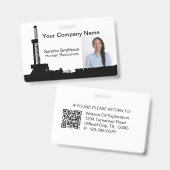 Badge Silhouette de tour de forage pétrolier (Avant & arrière)