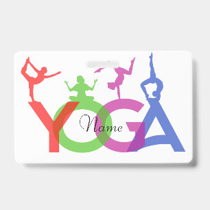 Badge Silhouettes de postures de yoga Thunder_Cove