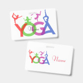 Badge Silhouettes de postures de yoga Thunder_Cove (Avant & arrière)