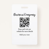 Badge Simple business company website barcode QR add nam (Dos)