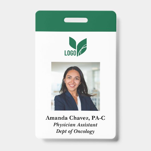 Badge Simple Business Photo Staff ID devient Carte d'ide (Avant)