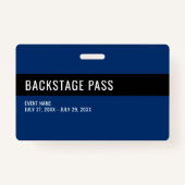 Badge Simple carte de volontaire bleu insigne d'identifi (Dos)