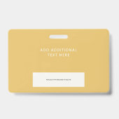 Badge Simple Carte d'identité professionnelle avec logo (Arrière)