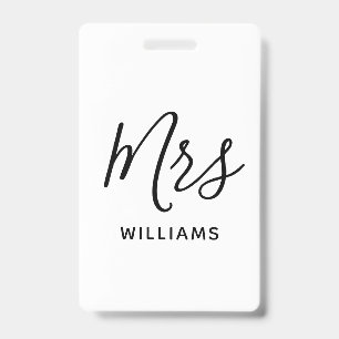 Badge Simple cordon personnalisé avec nom pour enseignan