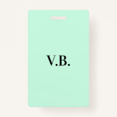 Badge Simple couleur solide ajouter le nom du texte mono (Dos)