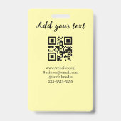 Badge simple custom QR code add your name text  Classic  (Avant)