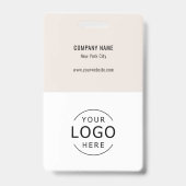 Badge Simple ID de personnel minimaliste (Arrière)