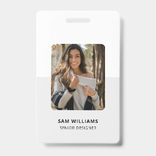 Badge Simple ID de salarié minimaliste