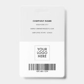 Badge Simple ID employé minimaliste (Arrière)