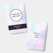 Badge Simple ID Logo Sécurité Iridescent (Avant & arrière)