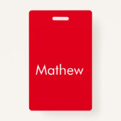 Badge simple lettre initiale monogramme ajouter votre no (Dos)