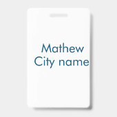 Badge simple lettre initiale monogramme ajouter votre no (Arrière)