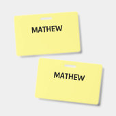 Badge simple lettre initiale monogramme ajouter votre no (Avant & arrière)