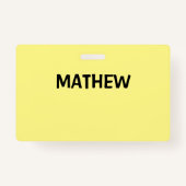 Badge simple lettre initiale monogramme ajouter votre no (Dos)