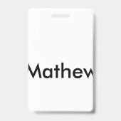 Badge simple lettre initiale monogramme ajouter votre no (Arrière)