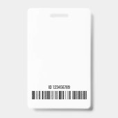 Badge Simple Logo Code-Barres Photo Département Gris Gri (Arrière)