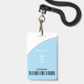 Badge Simple logo de code-barres de photo d'identité inf (Arrière avec lanière)