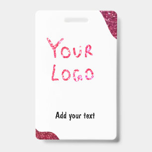 Badge Simple logo personnalisé élégant minimaliste ici e