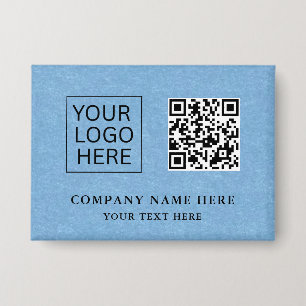 Badge Simple Logo & Texte Personnalisé Promotionnel Mini