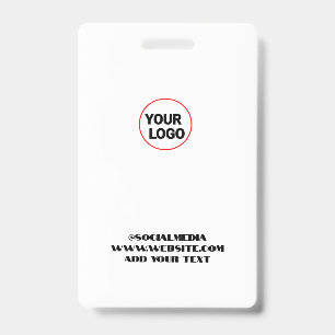 Badge simple minimal coutume ajoutez votre logo adresse 