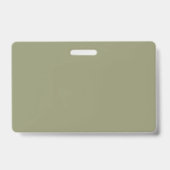 Badge Simple minimaliste pastel sauge (Arrière)