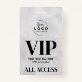 Badge Simple Modern All Access, événement VIP (Devant)